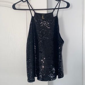 Forever 21 black sequins top